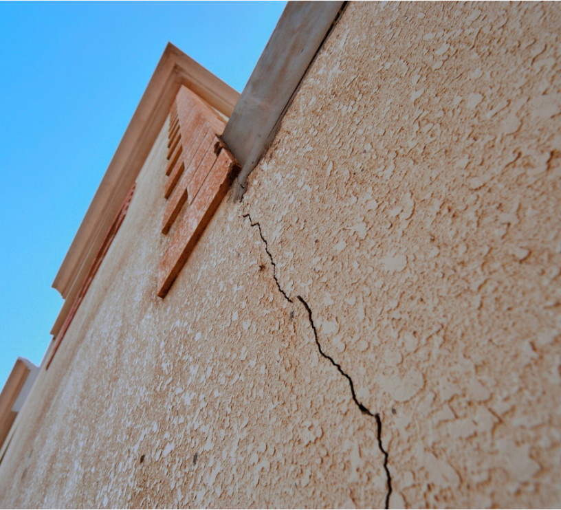 Fissure sur une maison